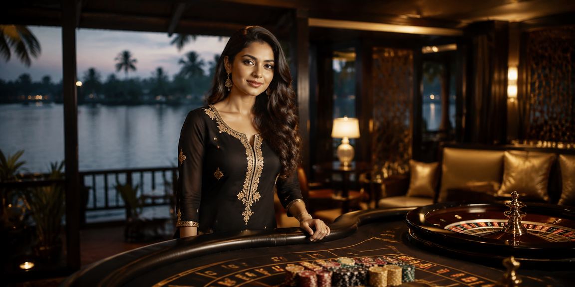 Indian woman peacefully placing sports bets on mobile